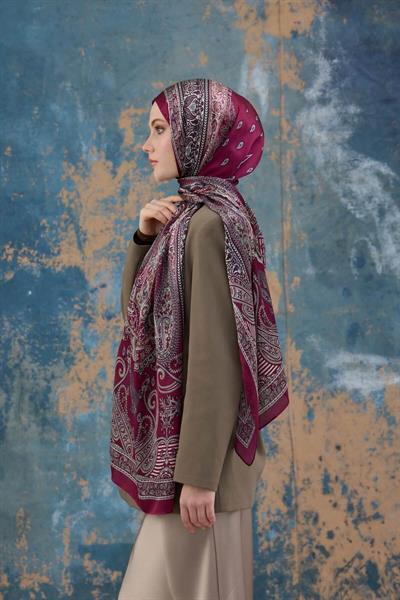 Vişne Hint Vual Şal -  5008-14