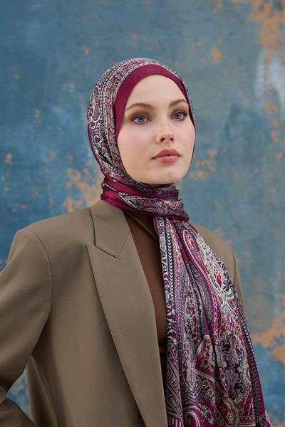 Vişne Hint Vual Şal -  5008-14