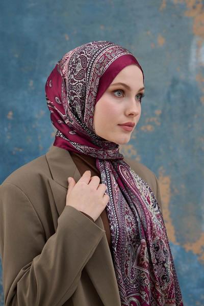 Vişne Hint Vual Şal -  5008-14