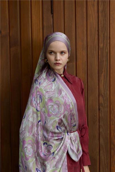 Winter Bloom Collection Hint İpek Şal 5014-10013