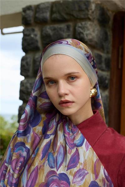 Winter Bloom Collection Hint İpek Şal 5014-10047