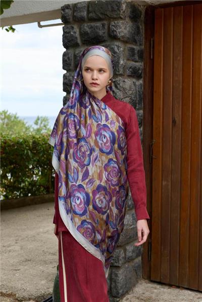 Winter Bloom Collection Hint İpek Şal 5014-10047