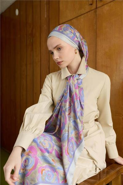 Winter Bloom Collection Hint İpek Şal 5014-10033