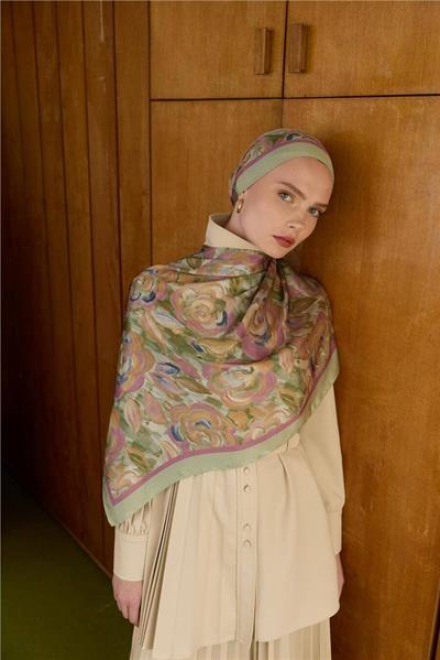 Winter Bloom Collection Hint İpek Şal 5014-10010