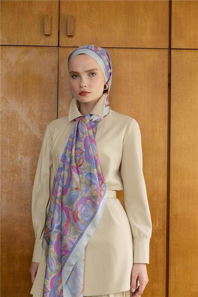 Winter Bloom Collection Hint İpek Şal 5014-10033