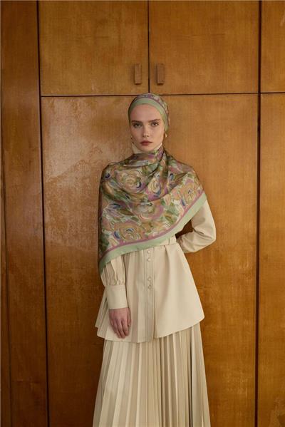 Winter Bloom Collection Hint İpek Şal 5014-10010