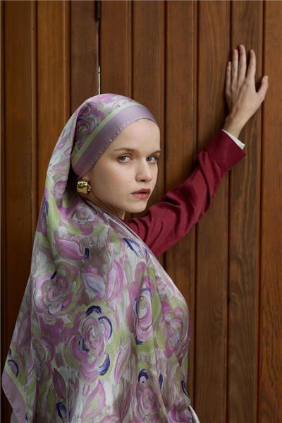 Winter Bloom Collection Hint İpek Şal 5014-10013