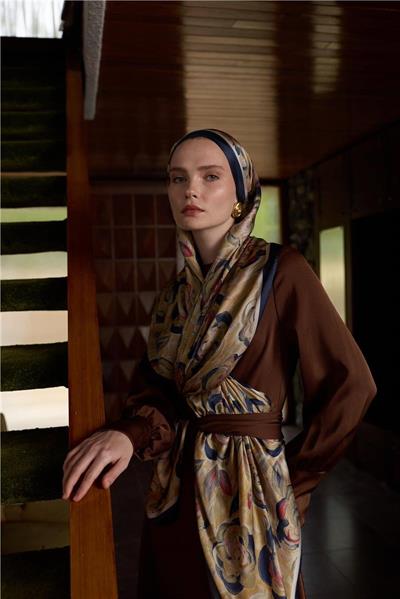Winter Bloom Collection Hint İpek Şal 5014-10029