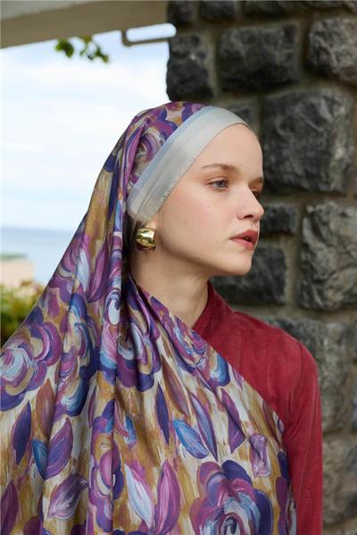 Winter Bloom Collection Hint İpek Şal 5014-10047