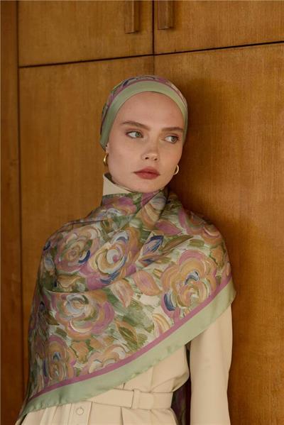 Winter Bloom Collection Hint İpek Şal 5014-10010