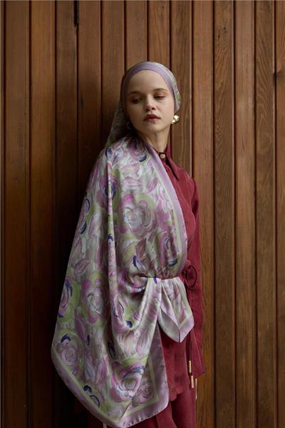 Winter Bloom Collection Hint İpek Şal 5014-10013