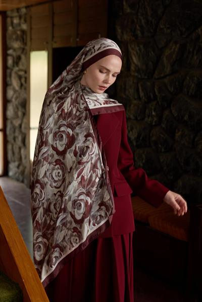 Winter Bloom Hint İpek Şal 5014