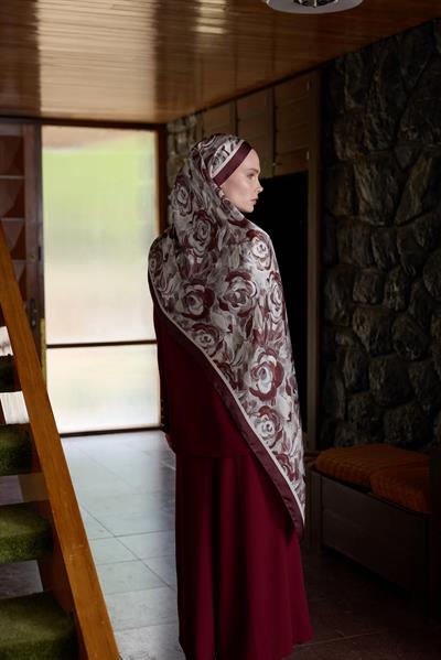Winter Bloom Hint İpek Şal 5014