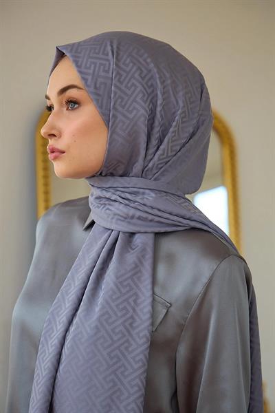 Yaz Işıltısı Koleksiyonu İpeksi Jakar Şal Antrasit 9017-23