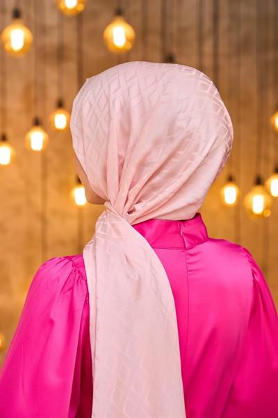 Yaz Işıltısı Koleksiyonu İpeksi Jakar Şal Şeker Pembe 9015-02