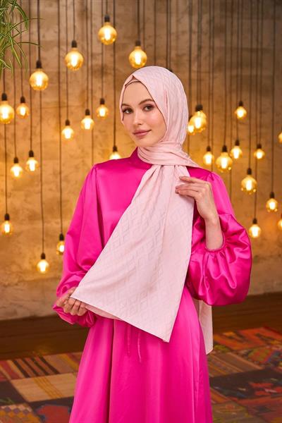 Yaz Işıltısı Koleksiyonu İpeksi Jakar Şal Şeker Pembe 9015-02