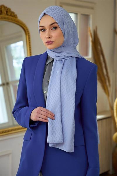 Yaz Işıltısı Koleksiyonu İpeksi Jakar Şal Soft Lila 9015-17