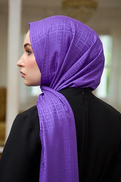 Yaz Işıltısı Koleksiyonu İpeksi Jakar Şal Menekşe 9016-08