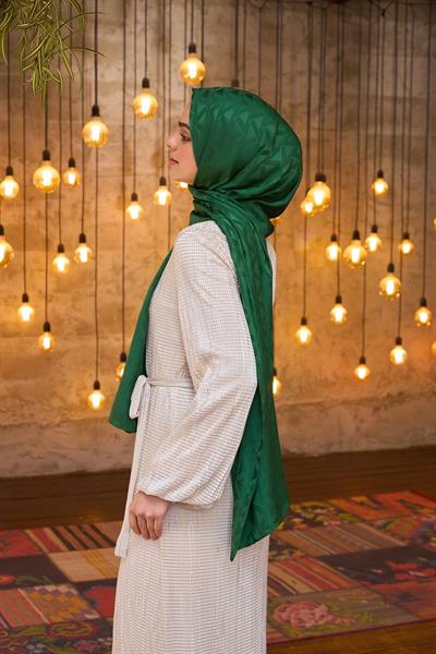 Yaz Işıltısı Koleksiyonu İpeksi Jakar Şal Zümrüt 9014-12