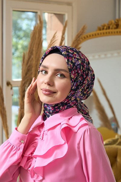 Yaz Işıltısı Koleksiyonu Soft Eşarp Lacivert Lila 1191-06