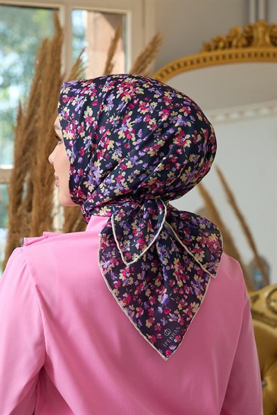 Yaz Işıltısı Koleksiyonu Soft Eşarp Lacivert Lila 1191-06