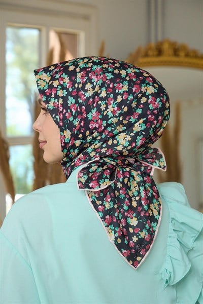 Yaz Işıltısı Koleksiyonu Soft Eşarp Siyah Sarı 1191-01