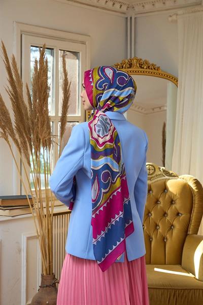 Yaz Işıltısı Koleksiyonu Soft Şal Gece Mavi Altuni 3045-02