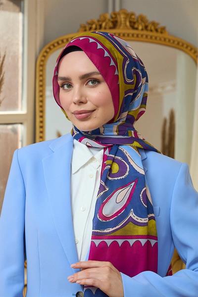 Yaz Işıltısı Koleksiyonu Soft Şal Gece Mavi Altuni 3045-02