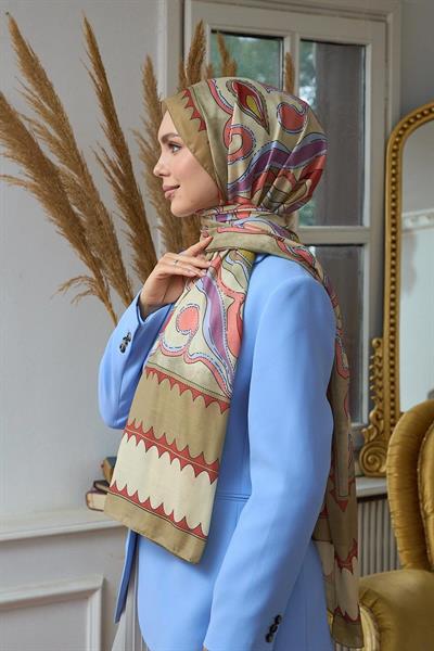Yaz Işıltısı Koleksiyonu Soft Şal Krem Sütlü Kahve 3045-11