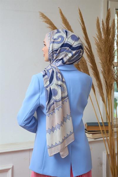 Yaz Işıltısı Koleksiyonu Soft Şal Lacivert Mavi 3045-04