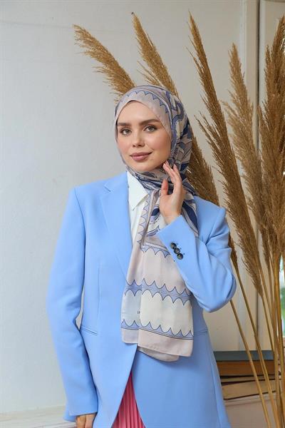 Yaz Işıltısı Koleksiyonu Soft Şal Lacivert Mavi 3045-04