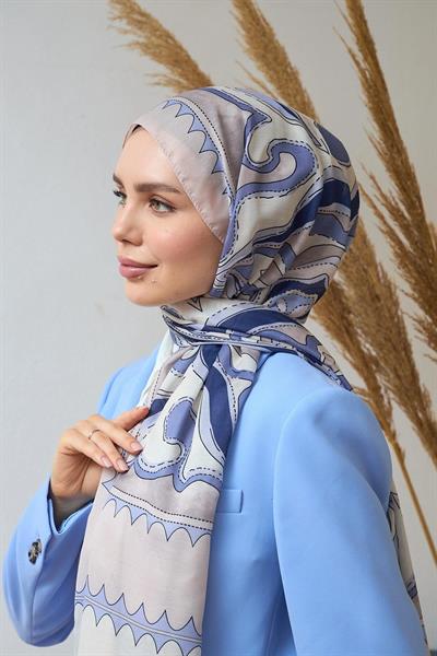 Yaz Işıltısı Koleksiyonu Soft Şal Lacivert Mavi 3045-04