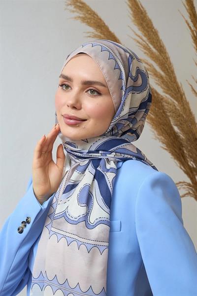 Yaz Işıltısı Koleksiyonu Soft Şal Lacivert Mavi 3045-04