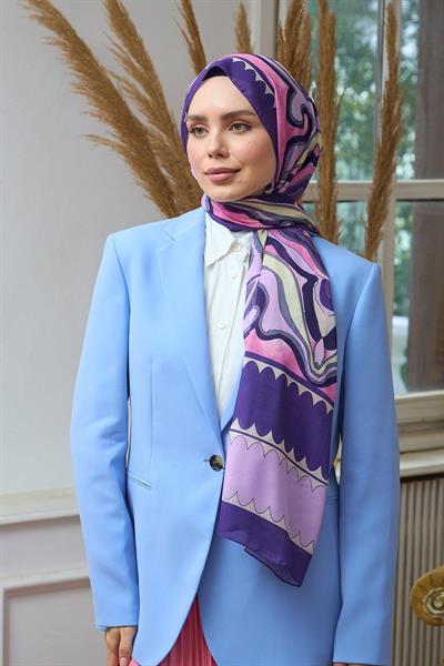 Yaz Işıltısı Koleksiyonu Soft Şal Lila Pembe 3045-09