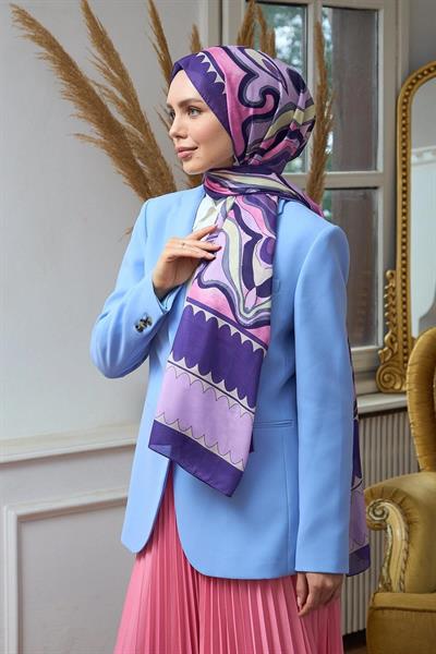 Yaz Işıltısı Koleksiyonu Soft Şal Lila Pembe 3045-09
