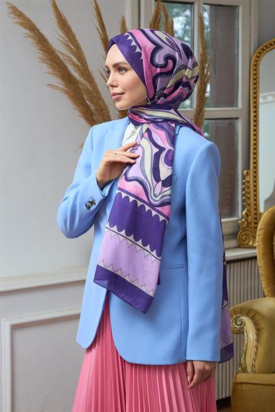 Yaz Işıltısı Koleksiyonu Soft Şal Lila Pembe 3045-09