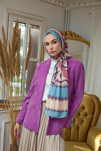 Yaz Işıltısı Koleksiyonu Soft Şal Mavi Menekşe 3045-05