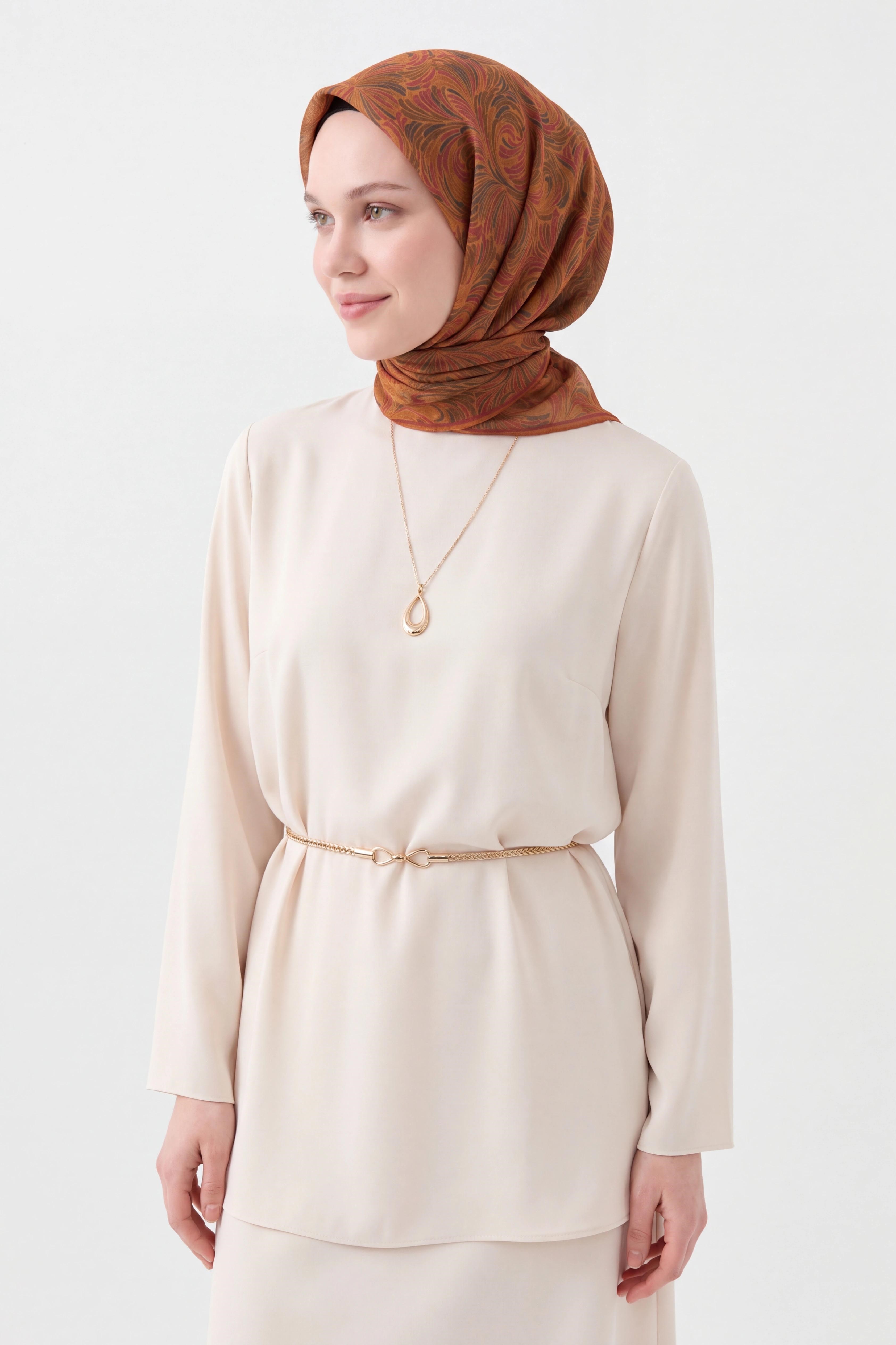 73167-03Soft Eşarp Vintage Flow Taba