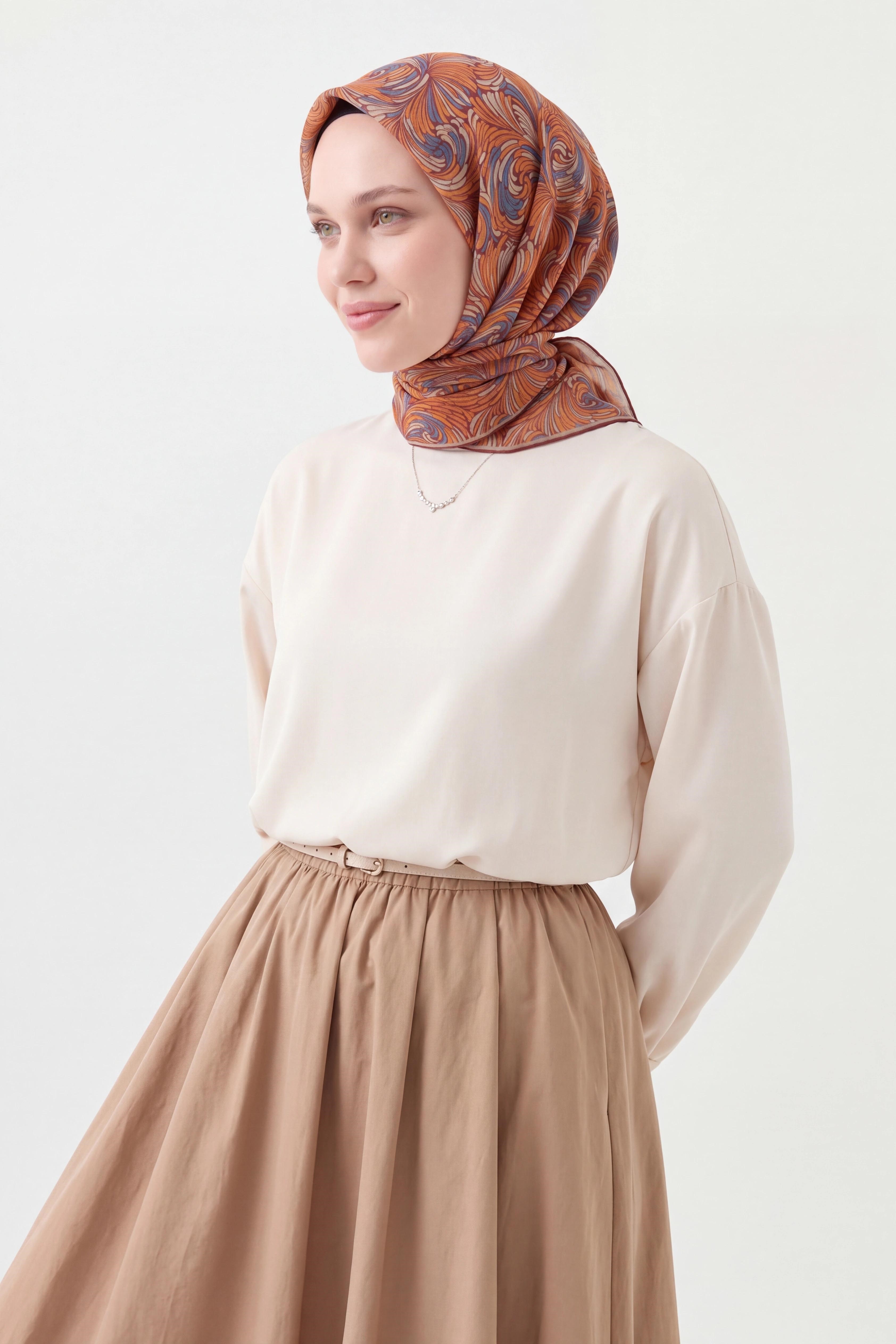 73167-05Soft Eşarp Vintage Flow Kavuniçi