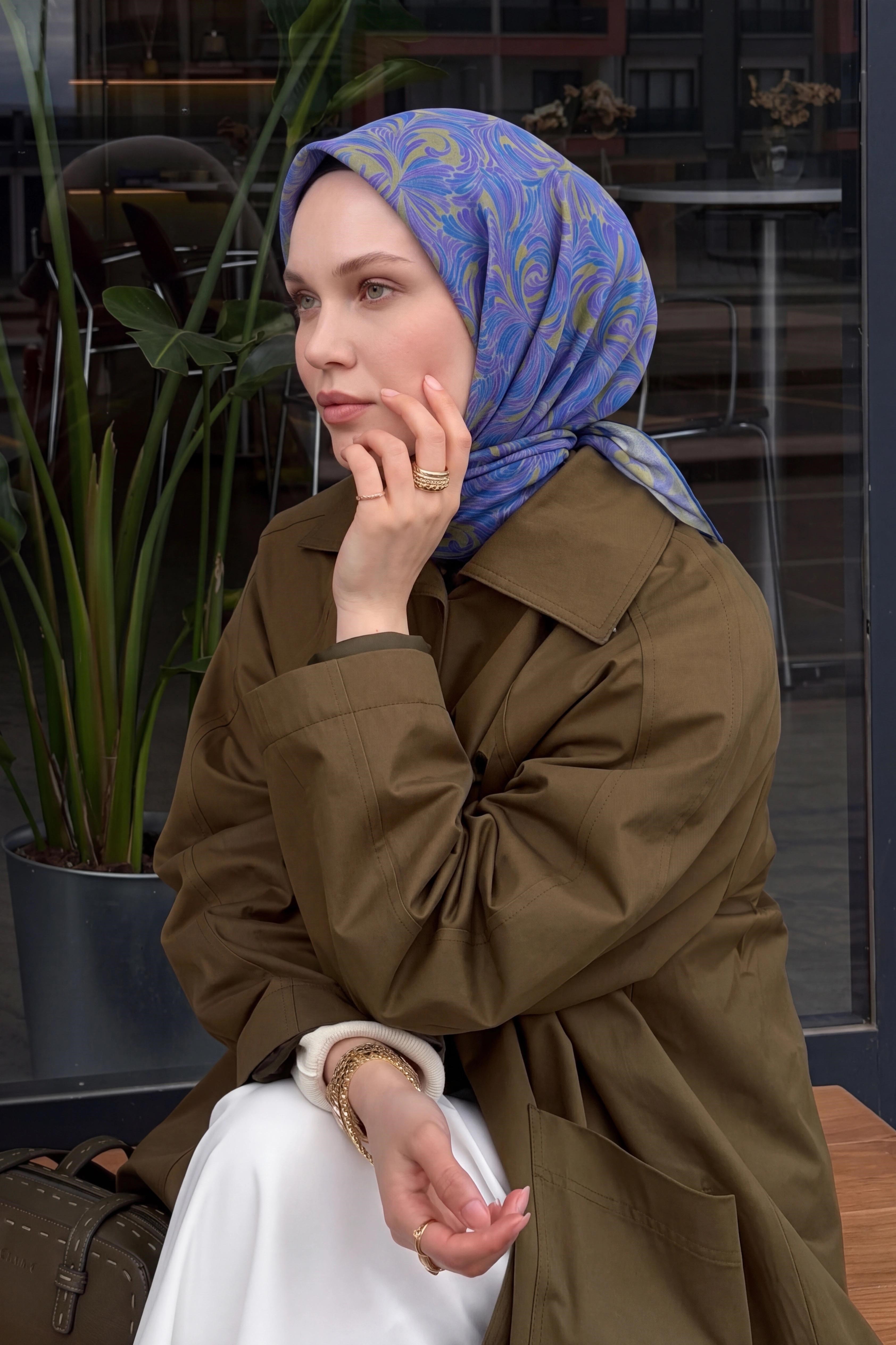 73167-13Soft Eşarp Vintage Flow Mor