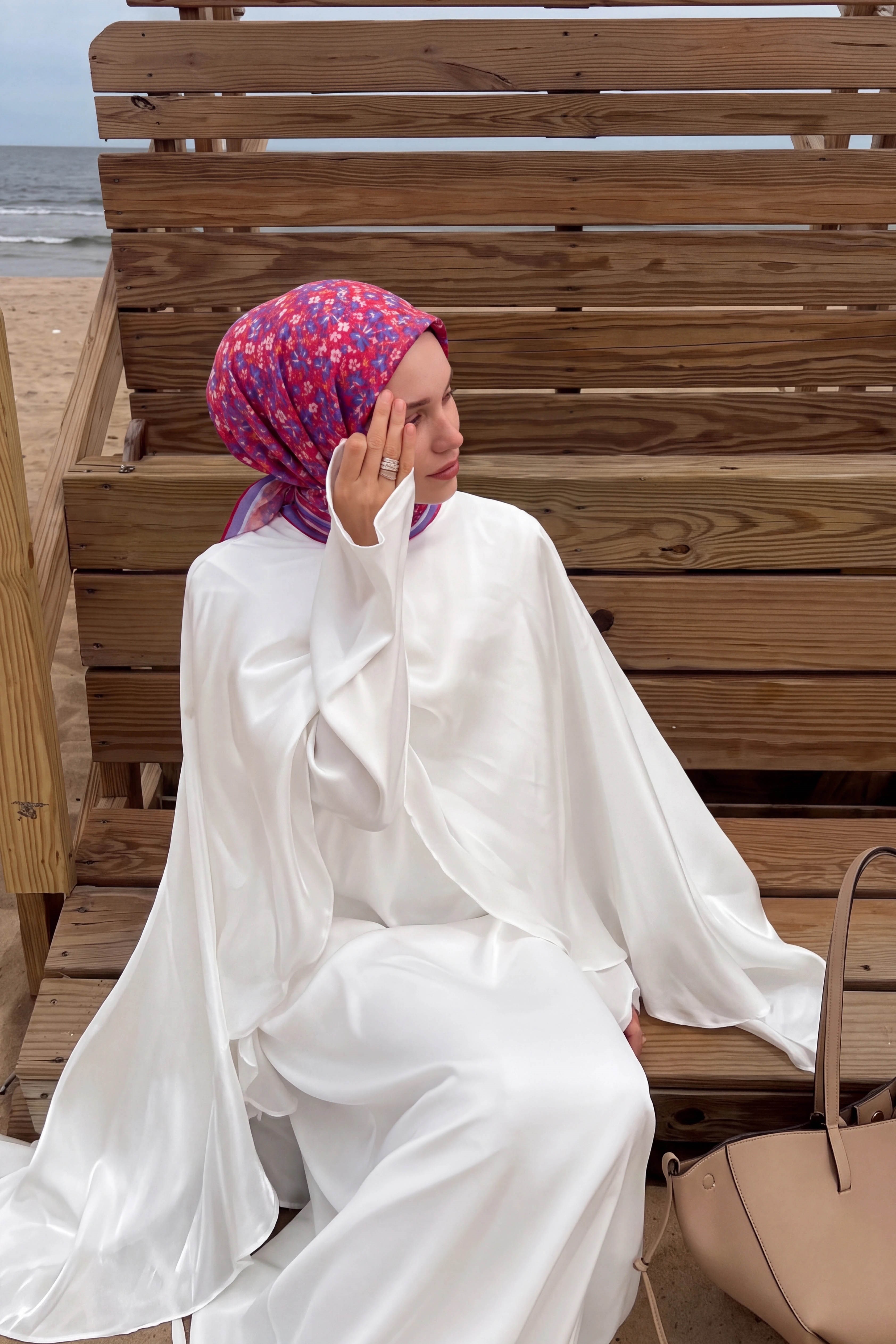 73168-04Soft Eşarp Mini Floral Fuşya