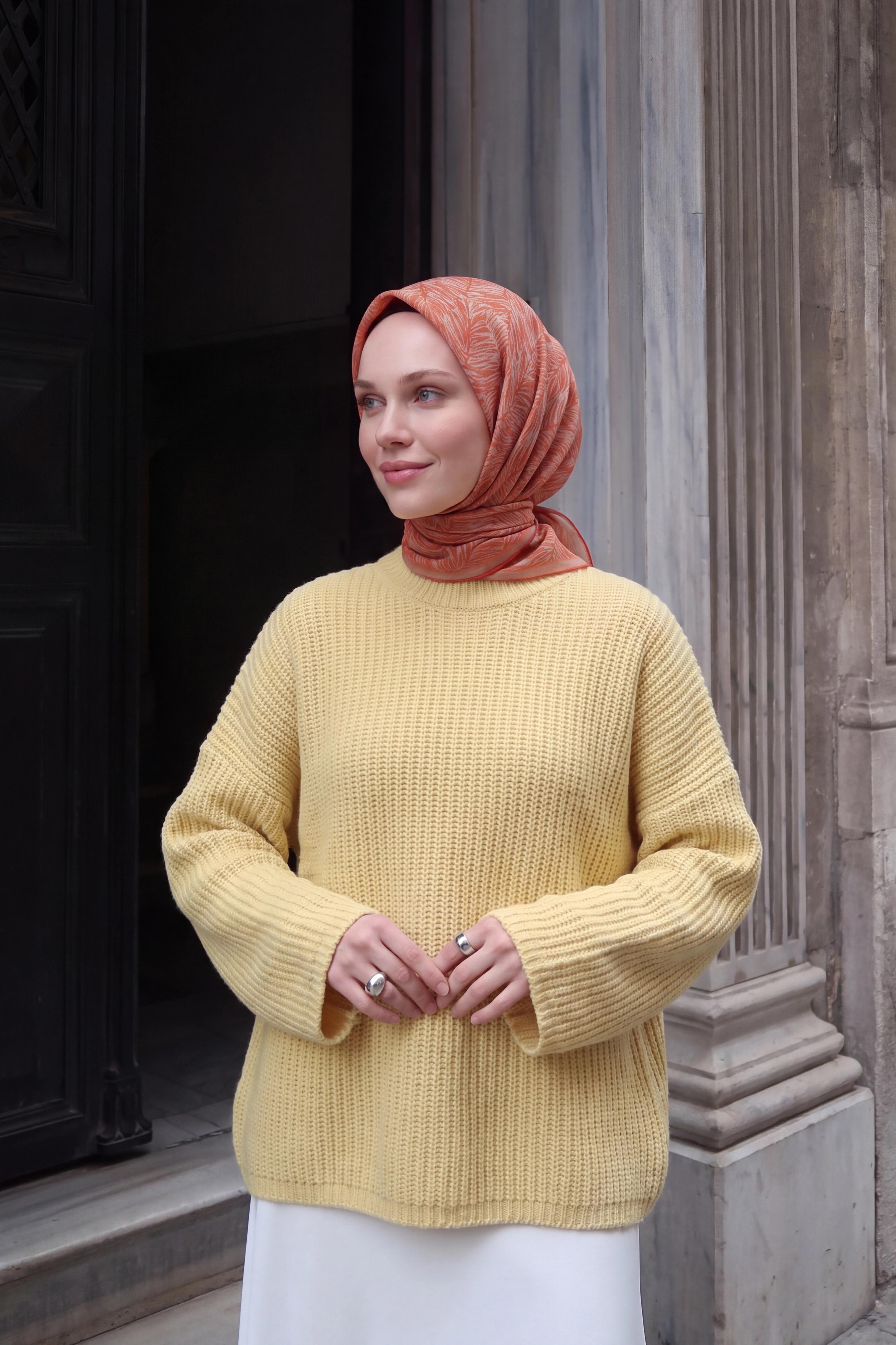 73169-14Soft Eşarp Petra Turuncu