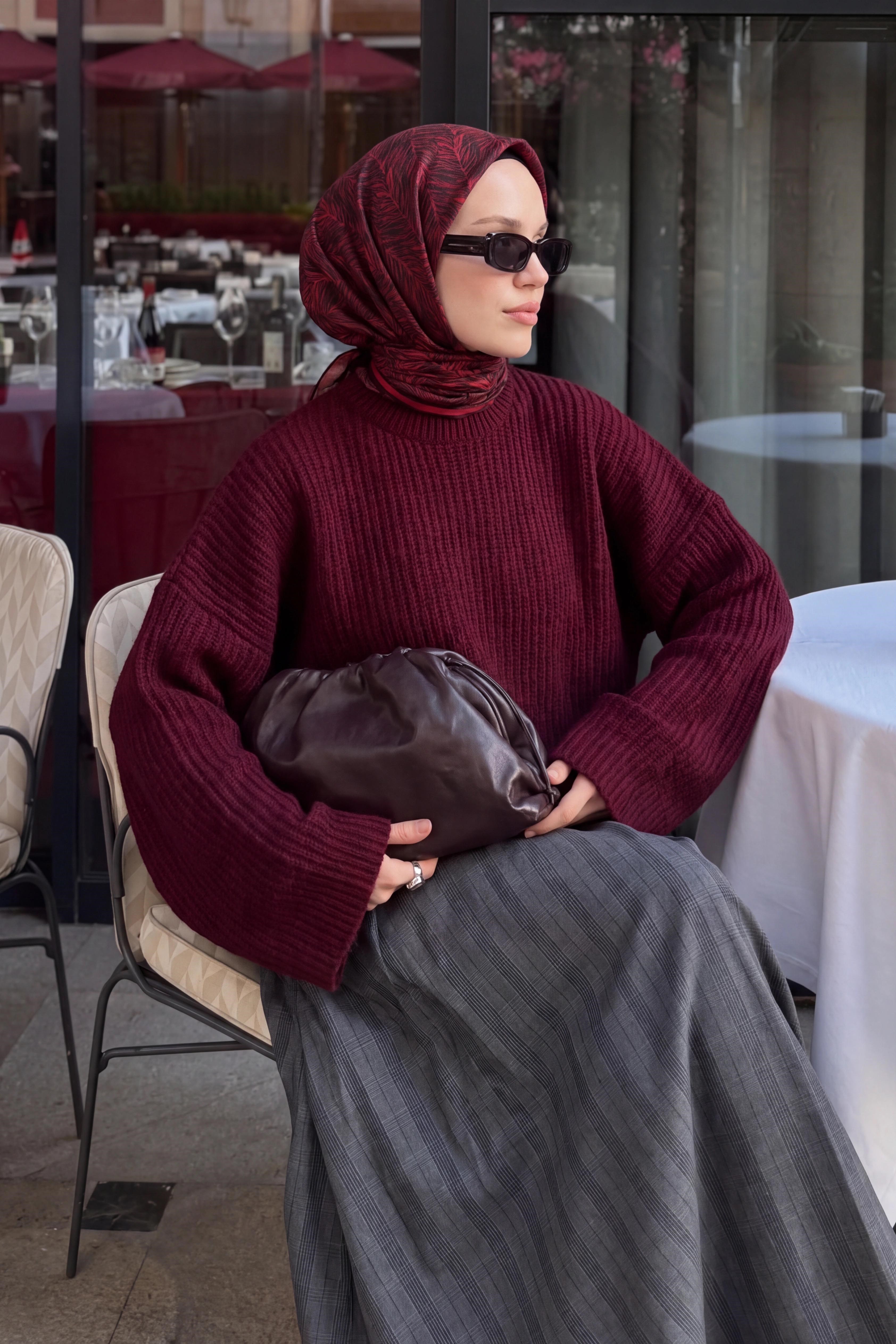 73169-25Soft Eşarp Petra Kırmızı