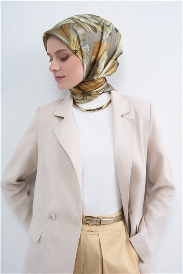 Armine  Saf İpek Twill Eşarp 9503D 05