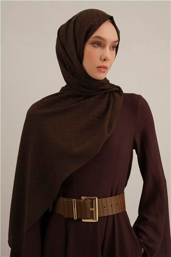 Armine Link Desen Bambu Cotton Şal 10