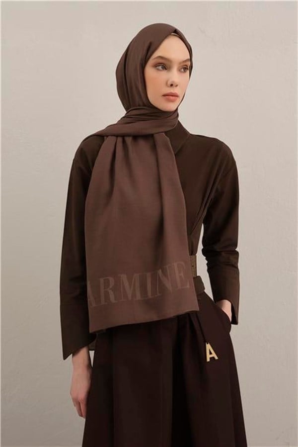 Armine Logo Drop Pamuk İpek Şal 11