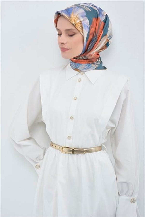 Armine Yeni Sezon 2026 Saf İpek Twill Eşarp 9503D 85