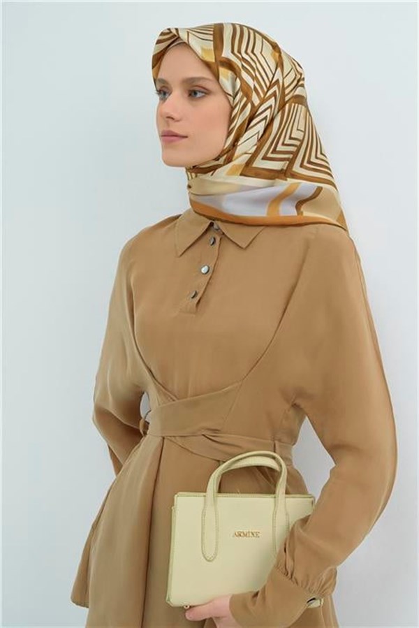 Armine Yeni Sezon 2026 Saf İpek Twill Eşarp 9534D 31