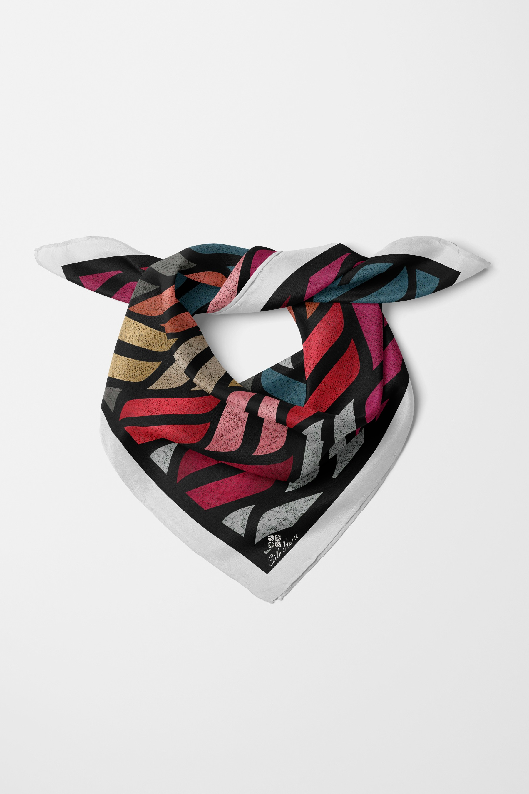 Bandana Dalga Form Desen Siyah