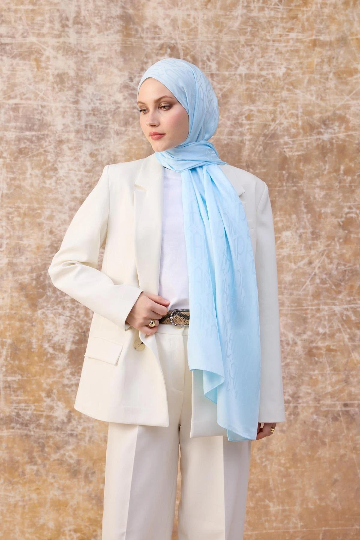 Fall Winter İpeksi Jakar Şal Bebe Mavi 9020-15